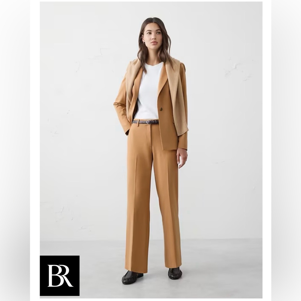 NWT Banana Republic STRAIGHT HIGH-RISE SCULPTED EASY TROUSER in Petite Small